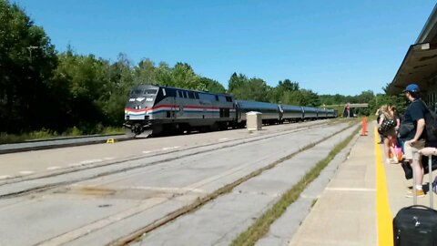 Amtrak coming into the station