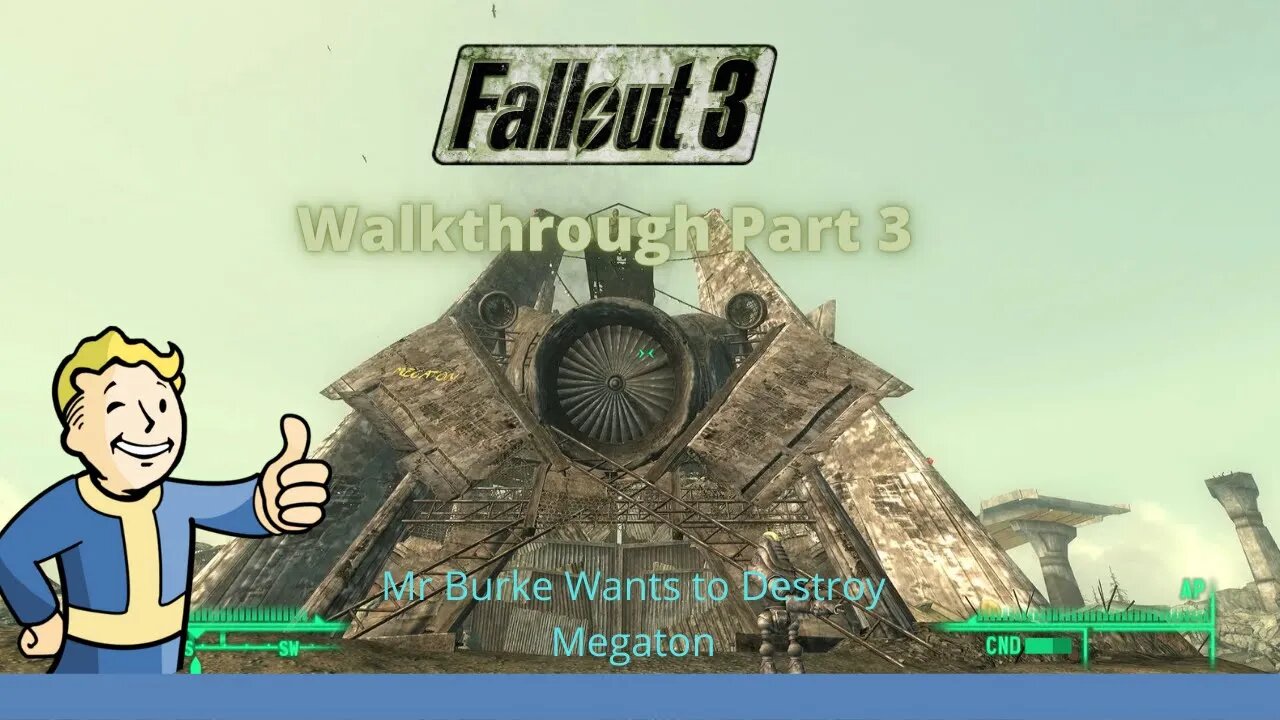 Fallout 3 gameplay walkthrough part 3 - heading for megaton to disarm the bomb