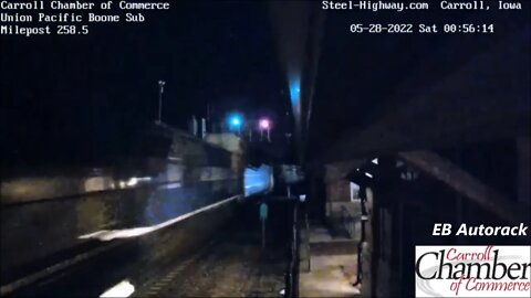 EB Autorack with UP 2002 in Carroll, IA on May 28, 2022 #SteelHighway
