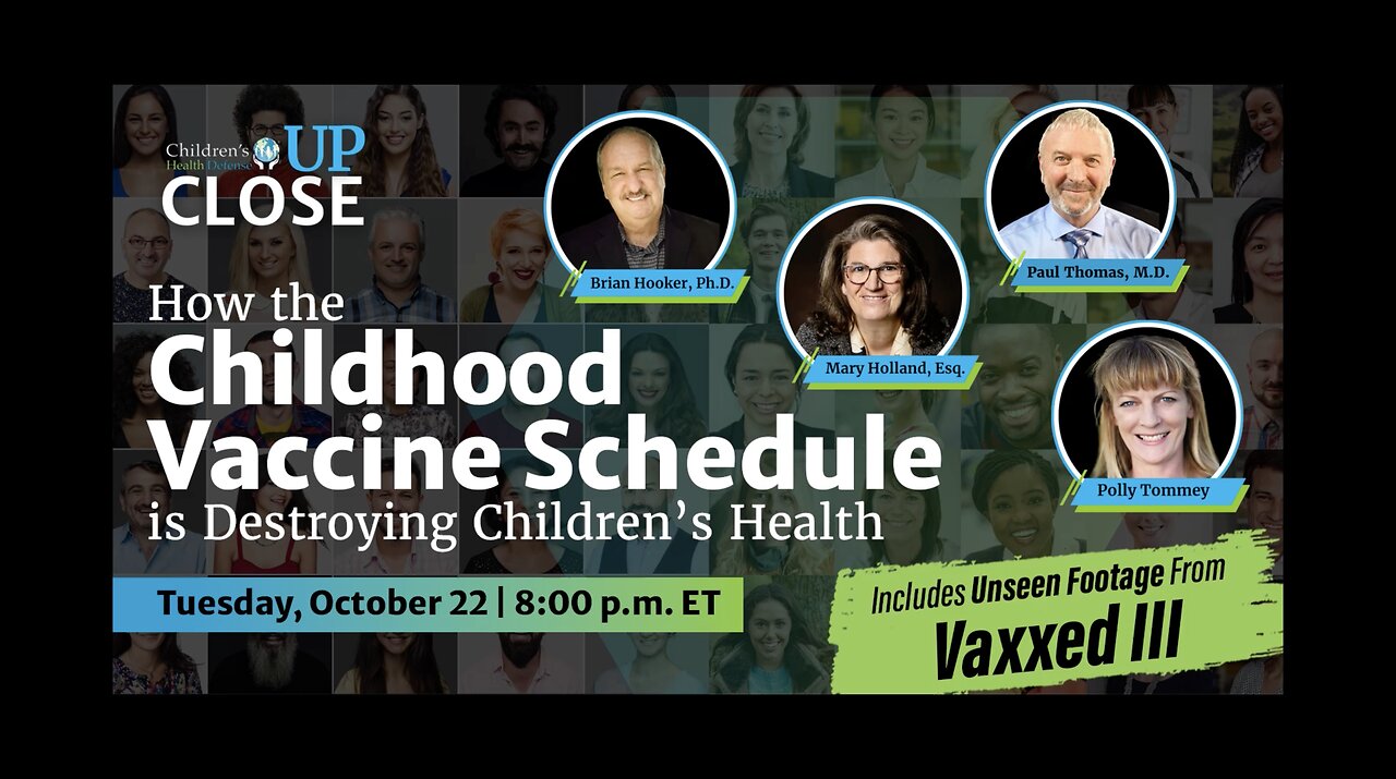 TUESDAY's 'UpClose': The Damaging Effects of the Childhood Vaccine Schedule