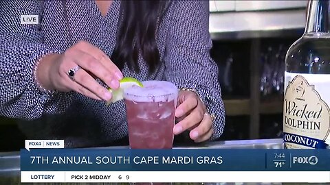 Mardi Gras trolley event at Big Blue Brewing