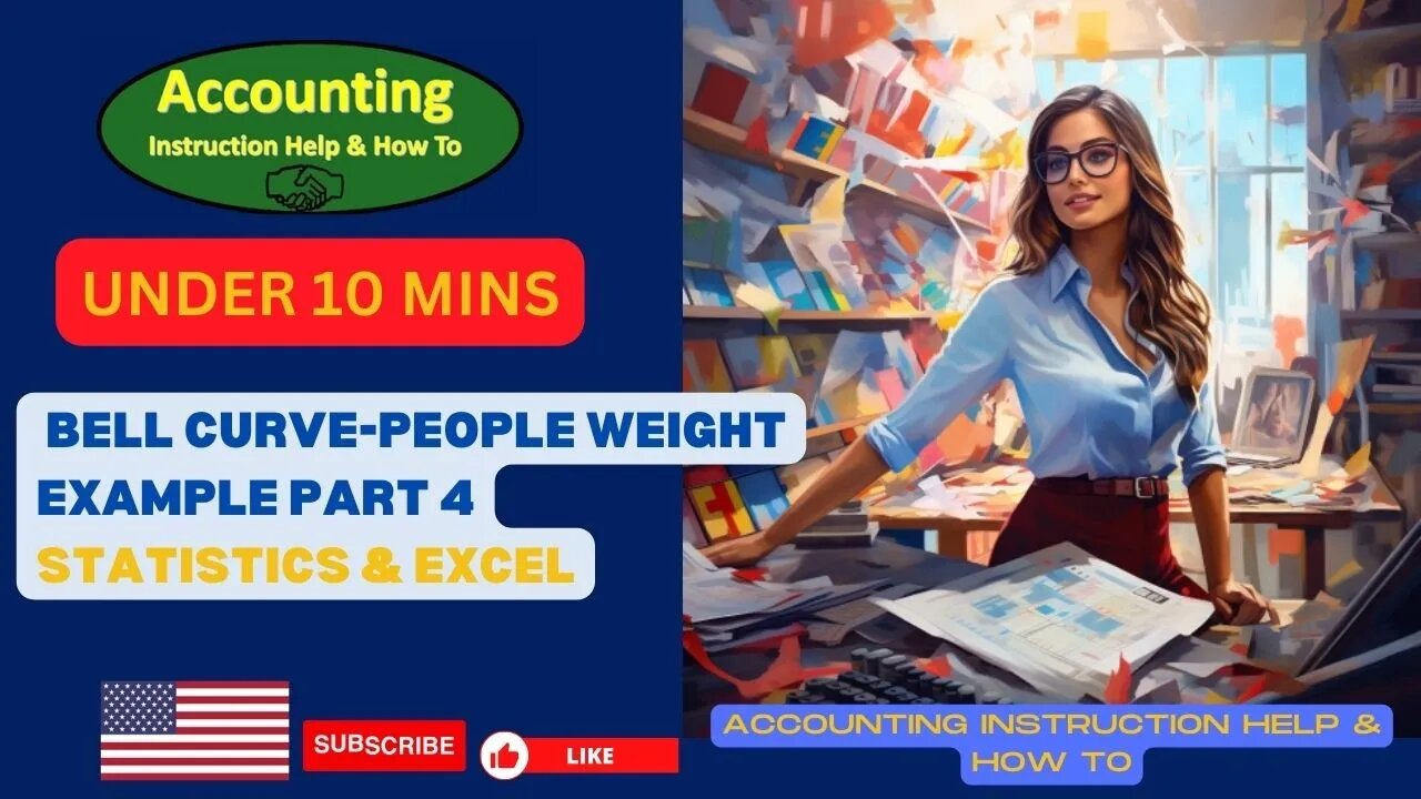 Bell Curve-People Weight Example Part 4 Statistics & Excel
