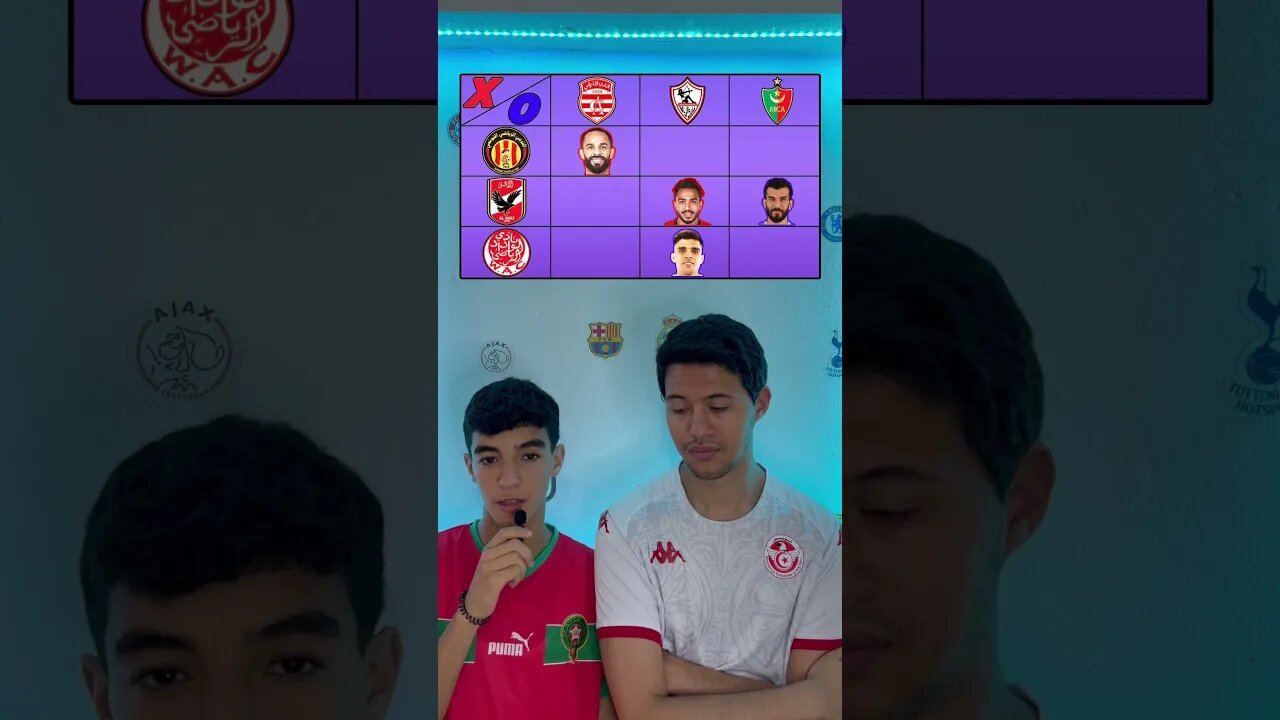 Footy tic-tac-toe (#تونس #المغرب #الجزائر #مصر ) #football #arabic #footballshorts #quiz