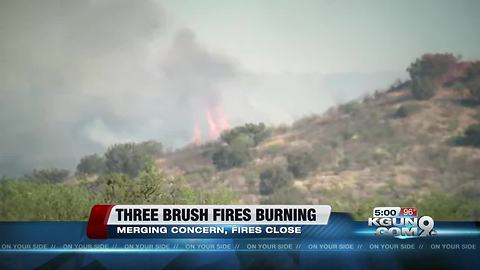 Brush fires burning off Highway 83, road closed 13 miles north of Highway 82
