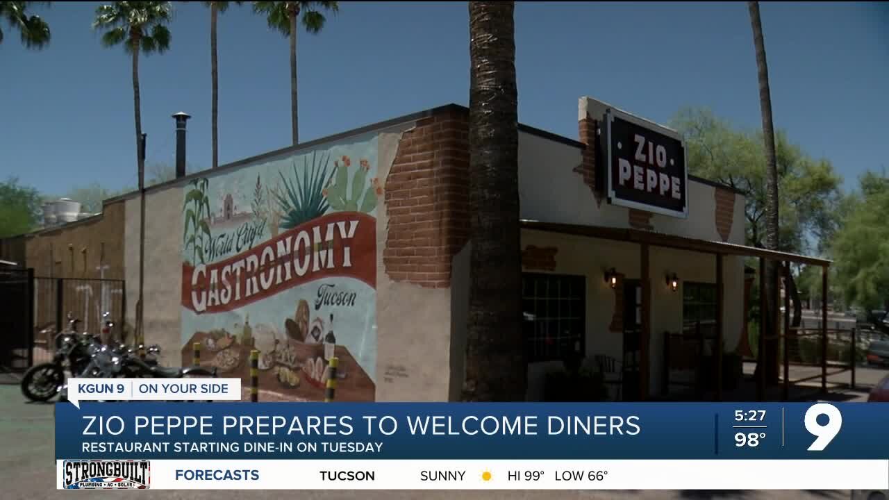 Zio Peppe located on Tanque Verde open for dine-in, take-out, delivery