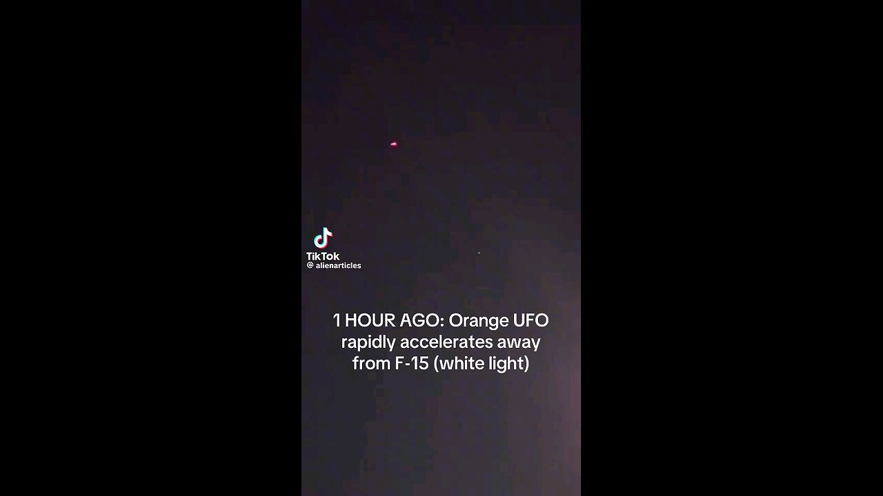 orange color UFO chased by F15