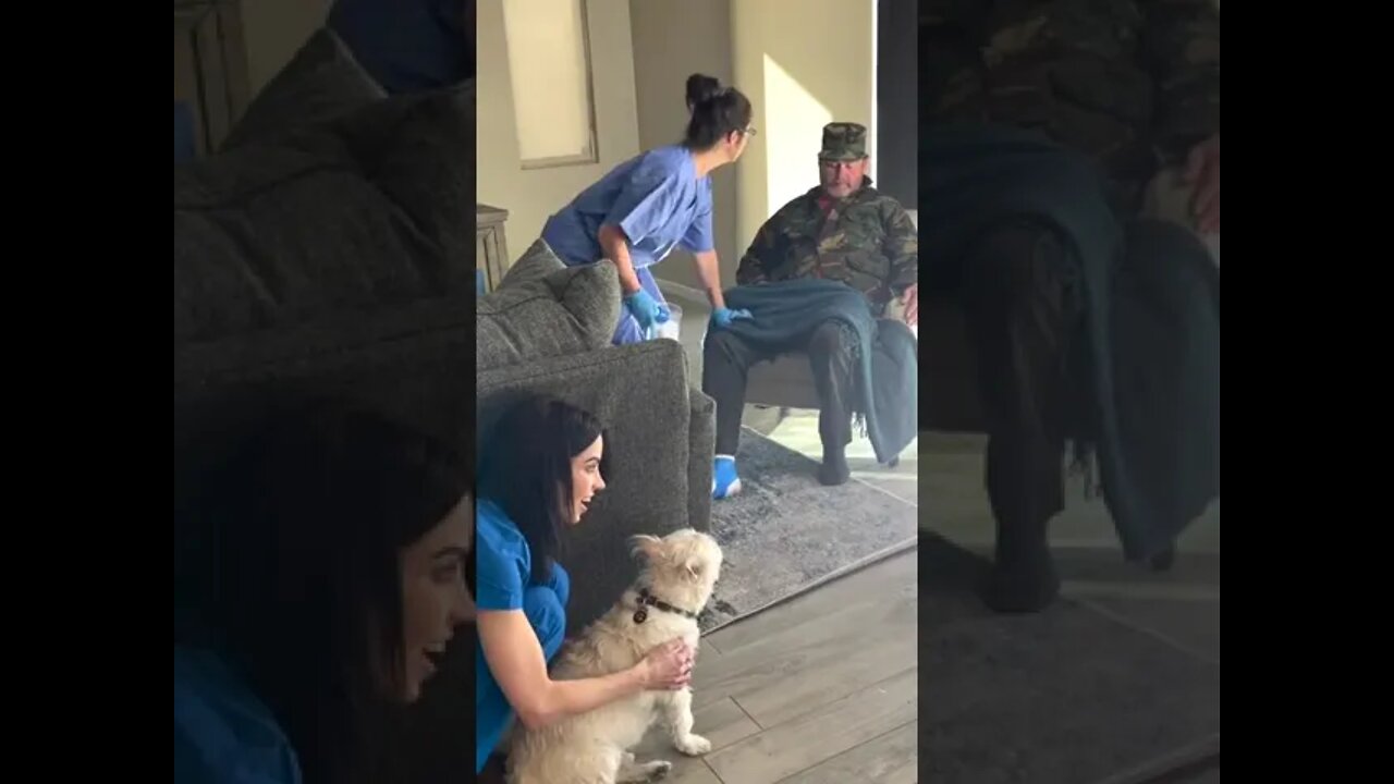 The nurse adopted his DOG! This LIVE video is brought to you in a prerecorded format