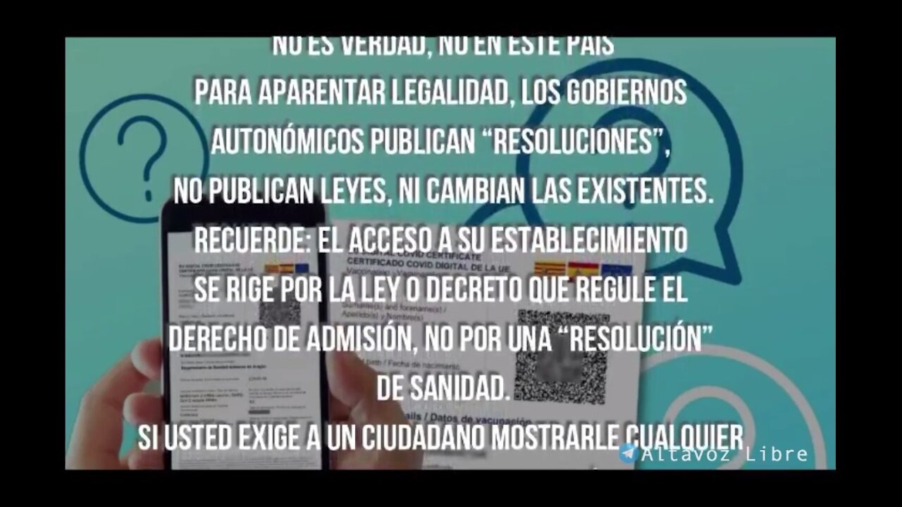 'CERTIFICADO COVID' El Gobierno le engaña. Coronavirus Covid 19 Plandemia