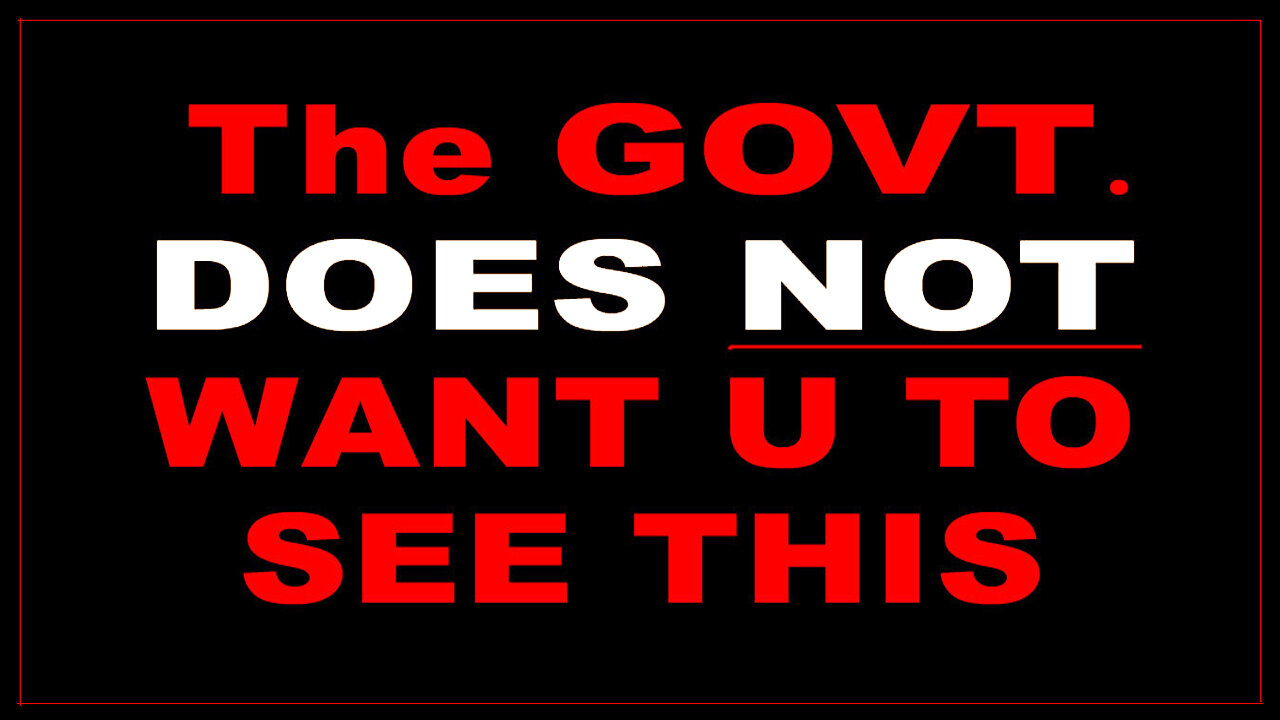 The GOVT. DOES NOT Want U to See This - SHOCKING EVENT
