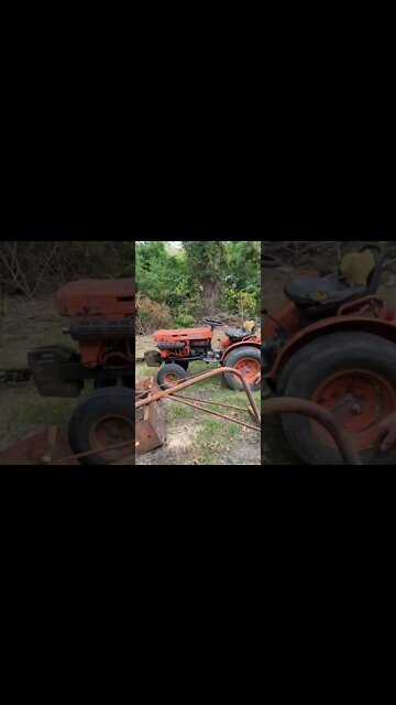Pickup a 1981 Kabota Lawn Tractor B6100E for $850 with two attachments