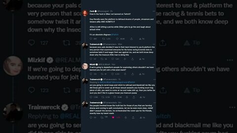 CrazySlick SA & Mizkif Cover up Allegations by Trainwrecks on Twitter