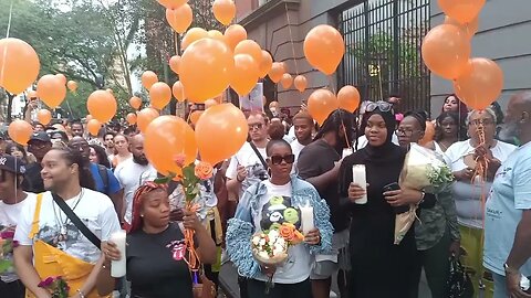 The #OsheaSibley #oshaesible Candlelight Vigil at Pier 47 #LGBT Center #justiceforosheasibley