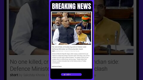 Breaking News | China Border Clash: Defence Minister Reveals No Deaths on Indian Side | #shorts