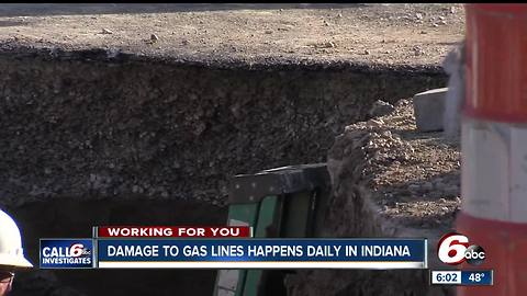 Thousands of gas lines damaged every year in Indiana