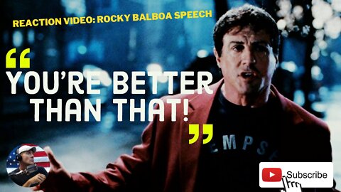 Reaction Video: Best Motivational Speech Ever: Rocky Balboa