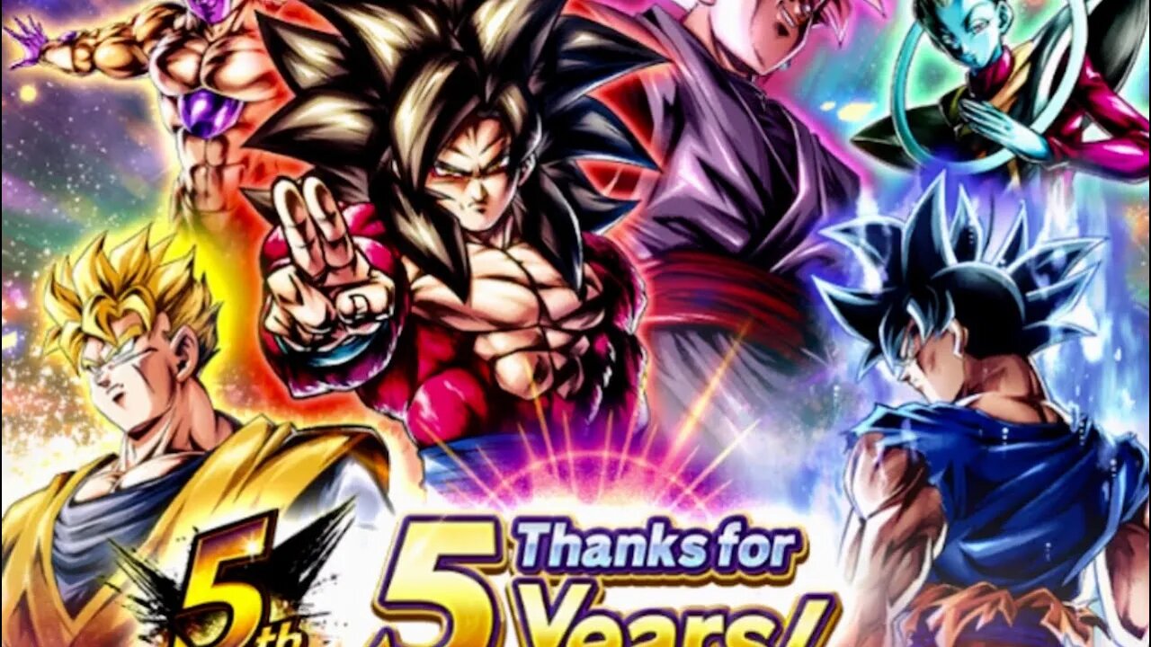 DRAGONBALL LEGENDS THANKS FOR 5 YEARS SUMMONS!!! #dragonballlegends