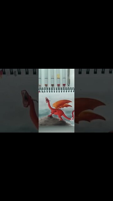 Red Dragon Drawing. #dragonart #artwork #dragon
