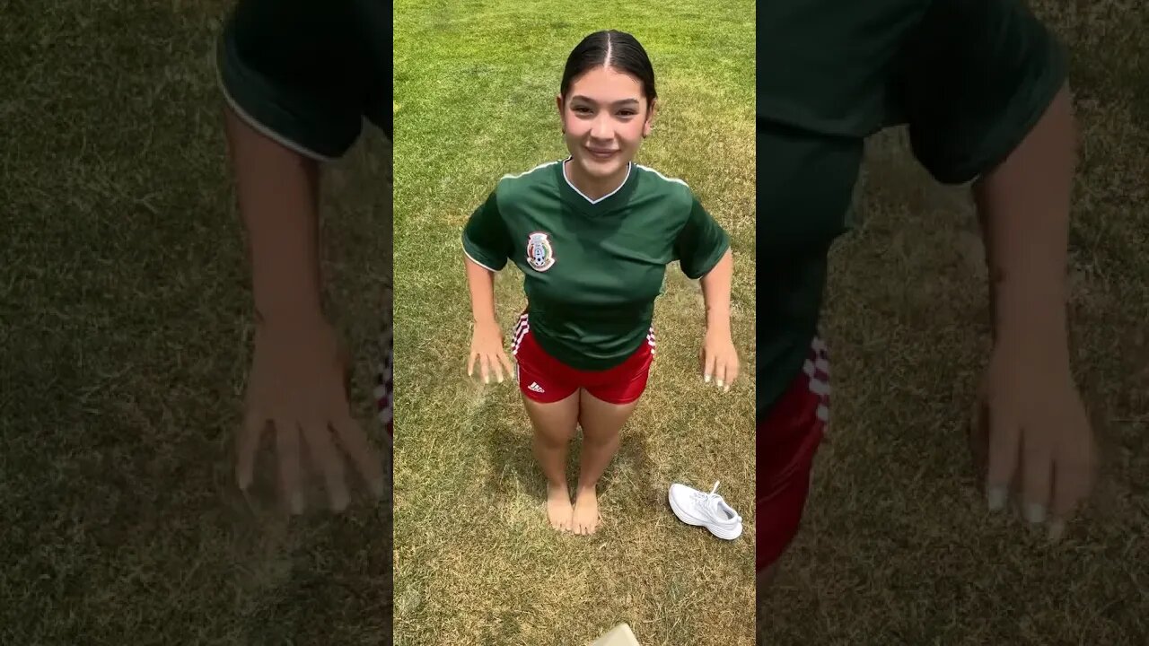 Barefoot on the field 😁