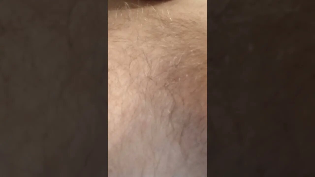 hairy chest of gray hair