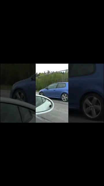 🤣700 HP HGP Golf R BiTurbo vs Porsche 911 Turbo PDK 500 HP stock #porsche #vw #volkswagen #vwgolf #g