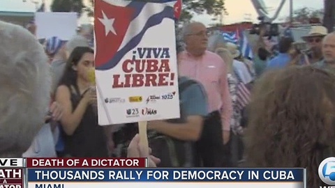 Thousands rally for democracy in Cuba