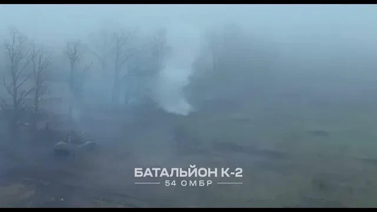 Ukrainian Tank, working on Russian positions