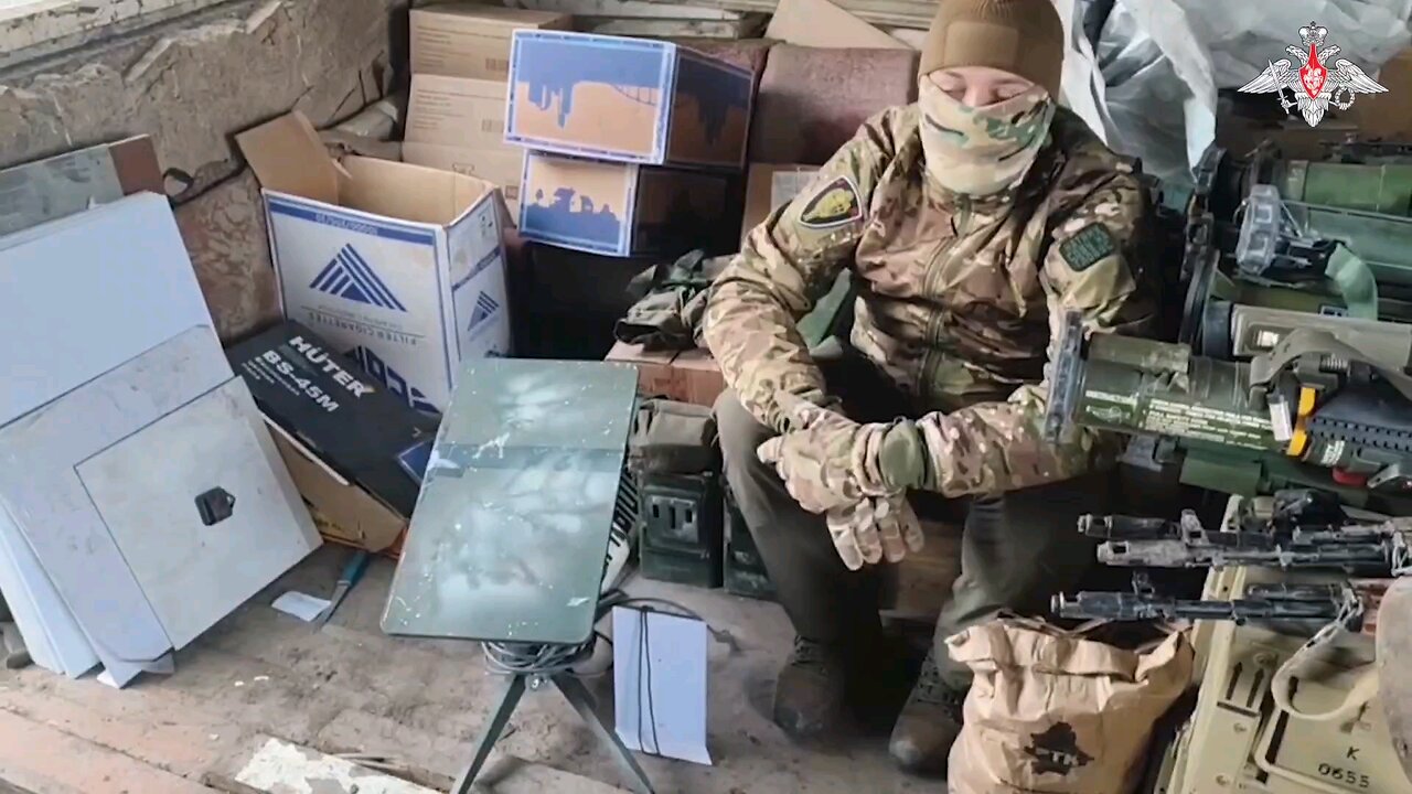 The Russian military showed the trophies captured on one of the AFU strongholds in Avdiivka