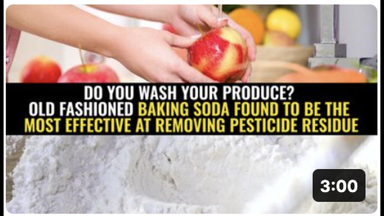 Do you wash your produce? Baking soda found to be the most effective at removing pesticide residue