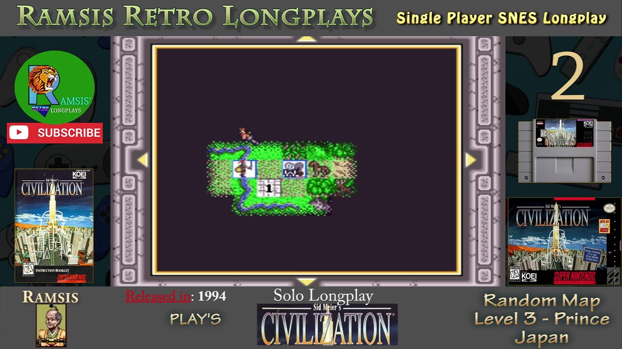 Sid Meier's Civilization | 1994 | SNES | Prince | Random | Japan - Episode #2 | Longplay