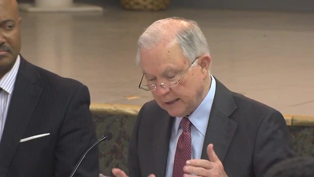 U.S. Attorney General Jeff Sessions discusses a community-based model of fighting crime in Indianapolis