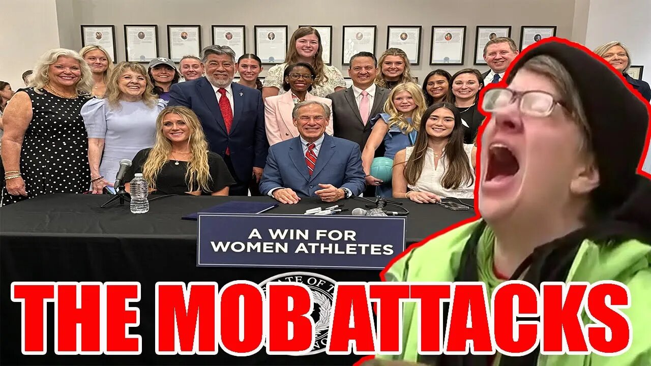 Riley Gaines and others women get SPIT ON by Activist as Texas BANS men from women's sports!