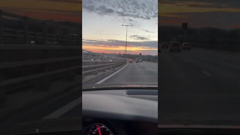Riding in #France #highway #sunset 03