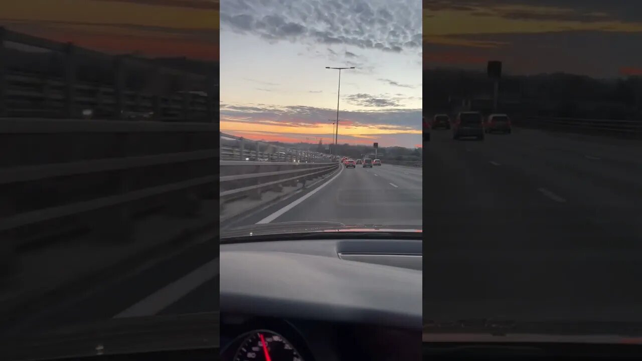 Riding in #France #highway #sunset 03