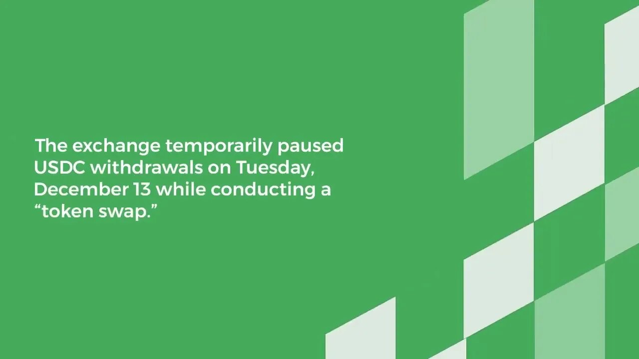 Binance: USDC withdrawals resumed