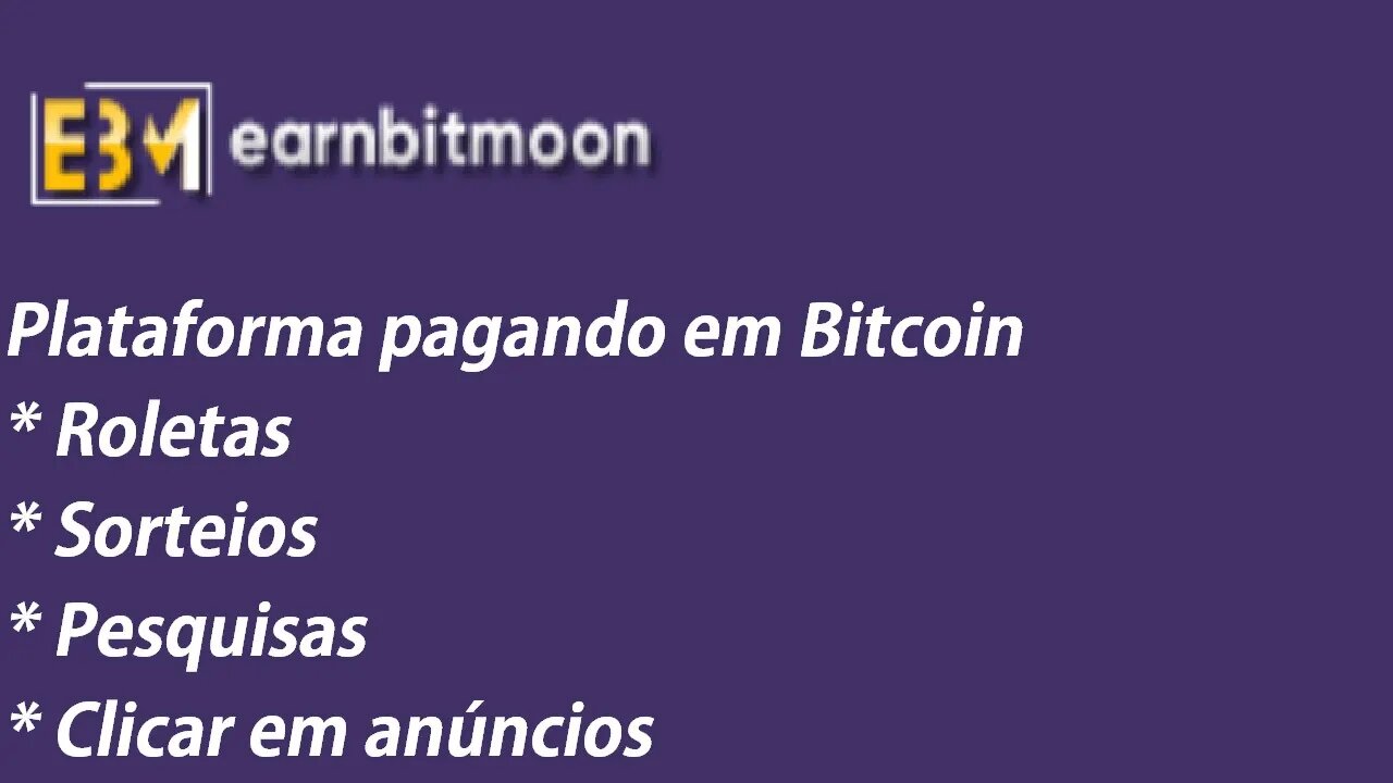 Ganhe Bitcoin, realizando tarefas, site pagando, fácil de ganhar | EarnBitMoon