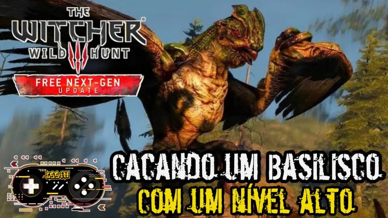 Matando um Basilisco em The Witcher 3 Nova Geração