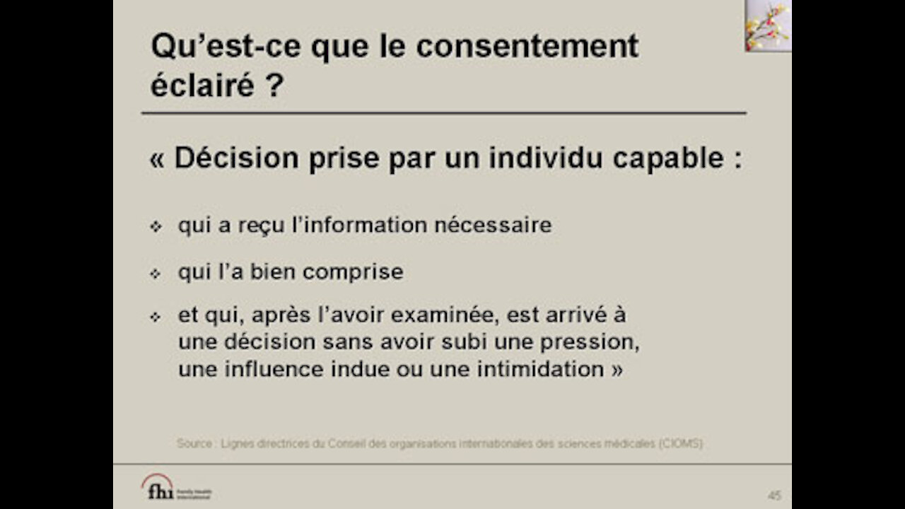 Le consentement libre et éclairé - Horacio Arruda