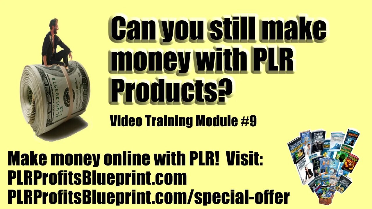 Video Training Module 9: Can you still make money with PLR products?