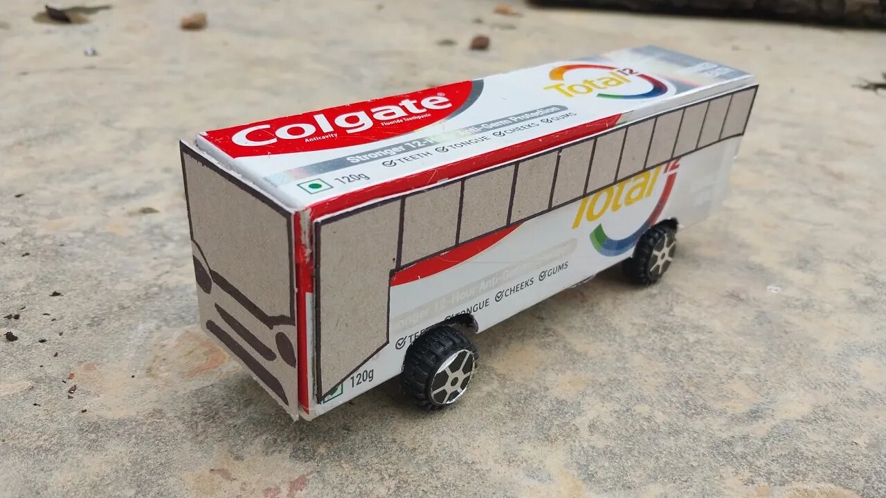 How to Make a Bus at Home | DIY Colgate Bus | Simple and Easy |