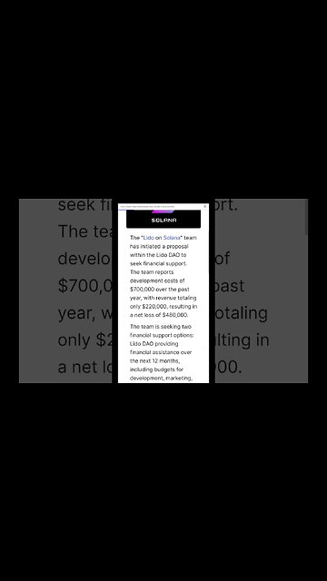 Lido on Solana's Financial Crisis | Lido on Solana Seeks Financial Lifeline or Faces Shutdown |