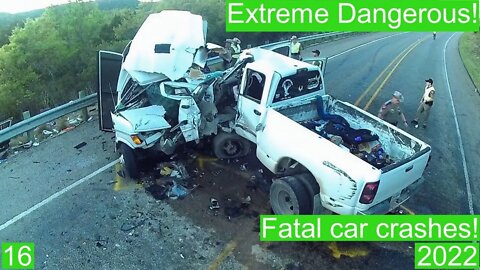 Extreme Dangerous! Fatal car crashes 16- 2022