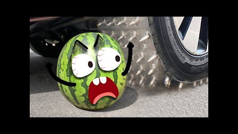crushing things with car