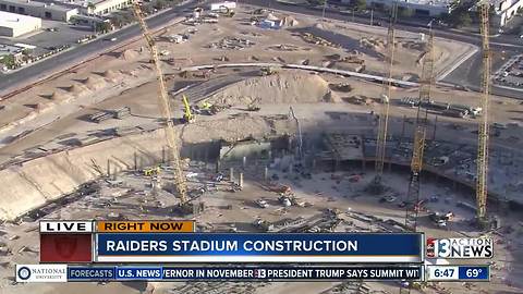 A look at the construction on Raiders stadium