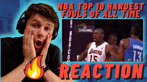 IRISH MAN REACTION TO NBA Top 10 Hardest Fouls of All Time