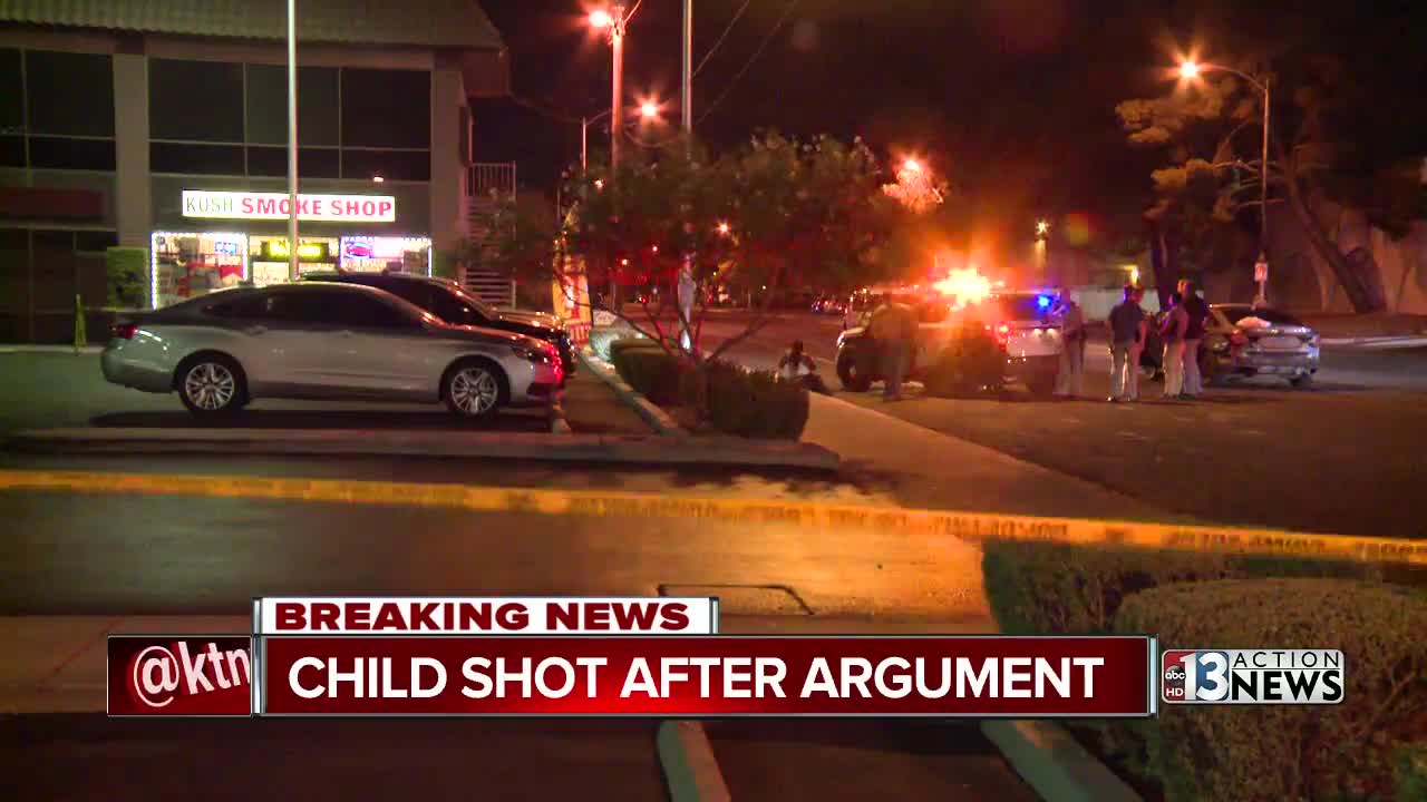 Child shot after argument near Tropicana and Spencer