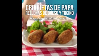 Bacon Stuffed Potato Croquettes