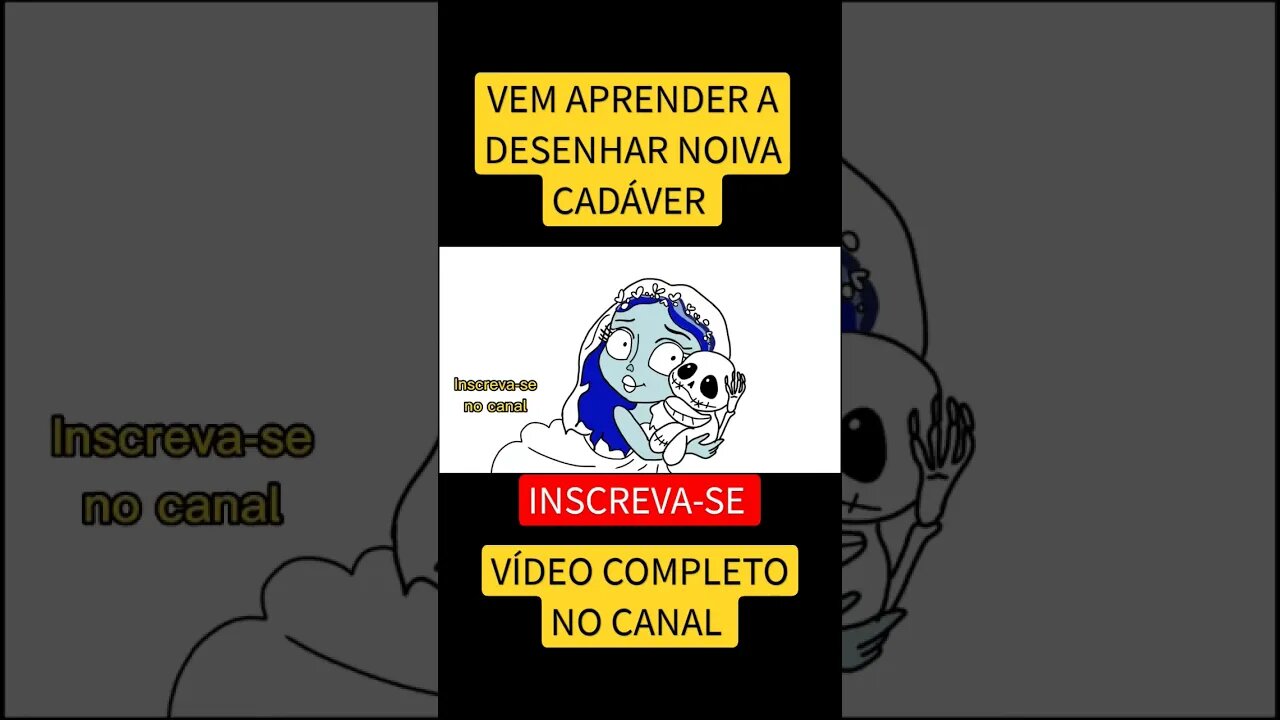 COMO DESENHAR NOIVA CADÁVER #desenho #shorts #short #noivacadaver