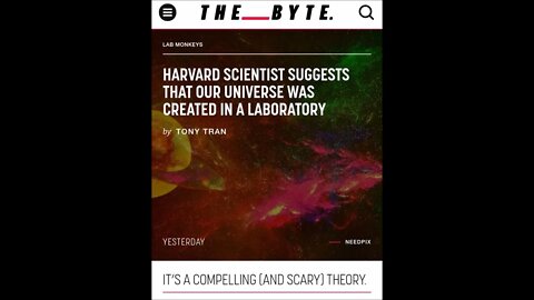 Harvard Scientist Claims Universe Was Created In A Lab Paranormal News