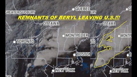 CRAZY IMAGE ON THE SATTELITE MAP AS BERYL LEFT THE U.S.!! 😲