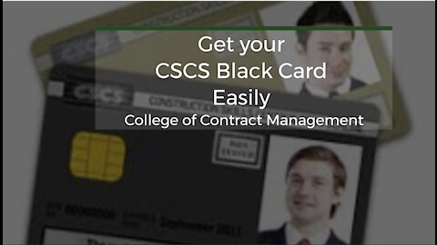 Get your CSCS Black Card Easily
